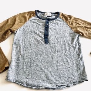 Zara boys Henley long sleeves colorblick tshirt